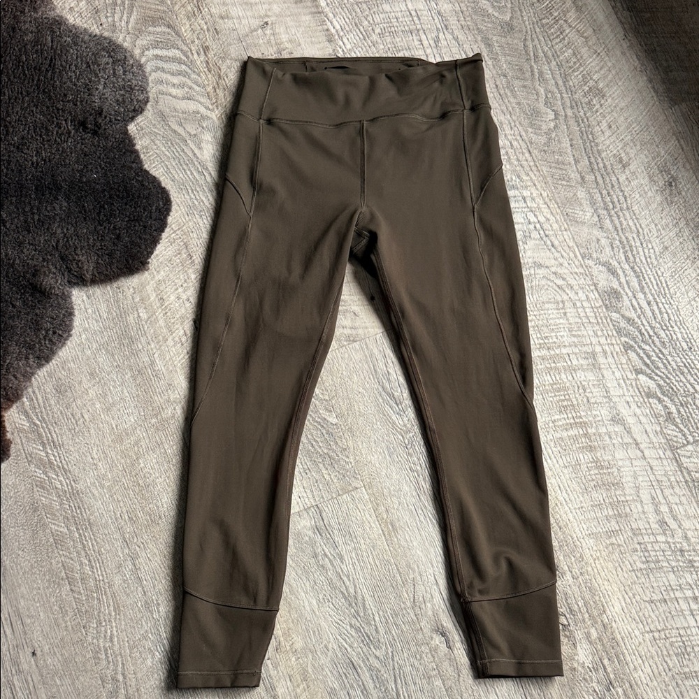 Lululemon deep olive tights 7/8 length
